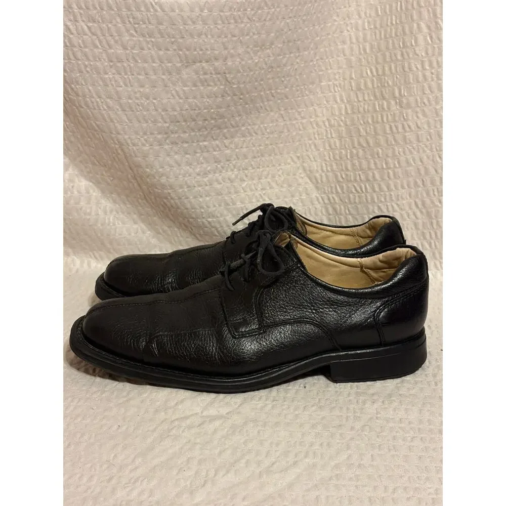 Belvedere Brazilian Made Black Leather Bicycle Toe Oxford Shoes Men’s 10.5 EUC